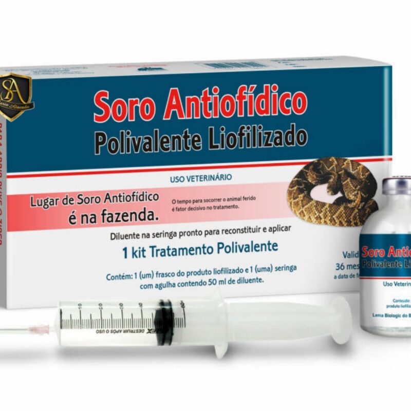 Soro Antiofídico Polivalente Liofilizado Uso Veterinário 50 ml